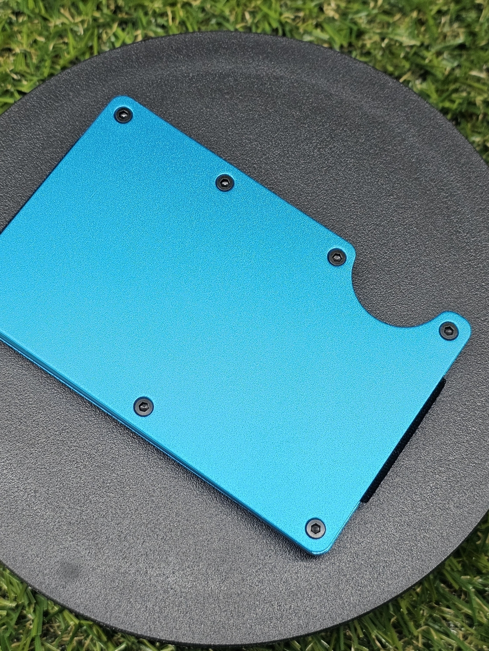 Slim Metal Card Holder - Blue
